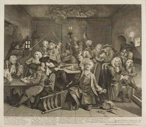 William Hogarth - Plate six, from A Rake's Progress - (buy paintings reproductions)