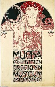 Alphonse Maria Mucha - Poster for the Brooklyn Exhibition