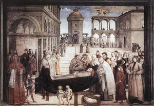 Bernardino Di Betto (Pintoricchio) - Death of St Bernadine