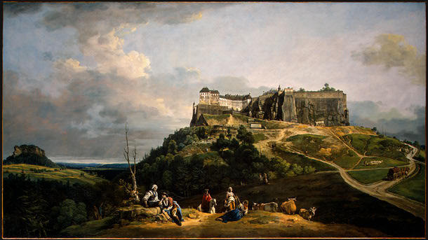  Artwork Replica The Fortress of Königstein, 1756 by Bernardo Bellotto (1721-1780, Italy) | ArtsDot.com