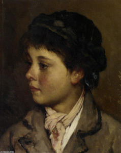 Eugene De Blaas - Portrait of a young boy
