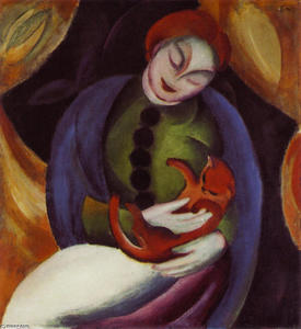 Franz Marc - Girl with Cat II