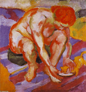 Franz Marc - Nude with Cat