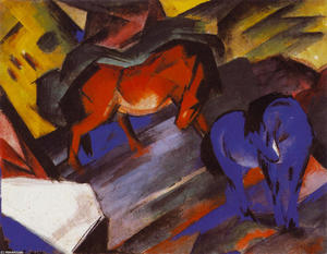 Franz Marc - Red and Blue Horse