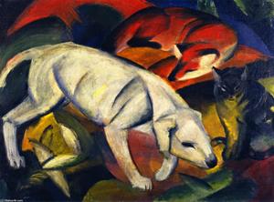 Franz Marc - Three Animals (Dog, Fox and Cat)