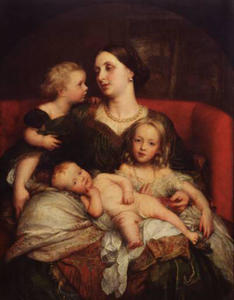 George Frederic Watts - Mrs George Augustus Frederick Cavendish-Bentinck and her Children