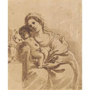 Guercino (Barbieri, Giovanni Francesco) - MADONNA AND CHILD