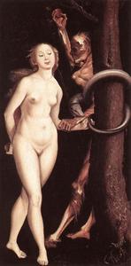 Hans Baldung - Eve, the Serpent and Death