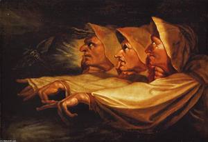 Henry Fuseli (Johann Heinrich Füssli) - The Weird Sisters -The Three Witches