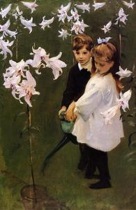 John Singer Sargent - Garden Study of the Vickers Children