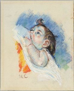 Mary Stevenson Cassatt - Head of a Child