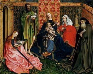 Robert Campin (Master Of Flemalle) - Madonna and Child with Saints in an Enclosed Garden