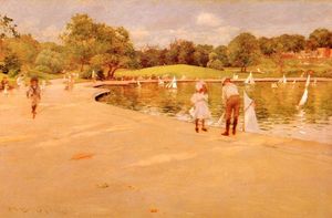 William Merritt Chase - Lilliputian Boat-Lake - Central Park