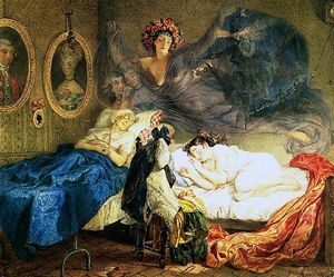 Karl Pavlovich Bryullov - Painting Bryullova Dream grandmothers and granddaughters