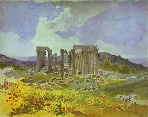 Karl Pavlovich Bryullov - Temple of Apollo in Phigalia