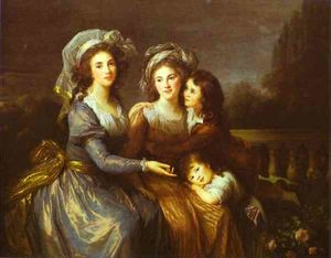 Elisabeth-Louise Vigée-Lebrun - The Marquise de Peze and the Marquise de Rouget with Her Two Children