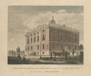 Thomas Birch - The house intended for the President of the United States, in Ninth Street Philadelphia