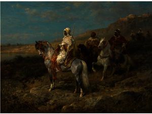 Adolf Schreyer - Arab Scouts On Horseback