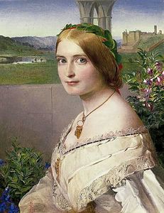 Anthony Frederick Augustus Sandys - Portrait of Adelaide Mary, Mrs Philip Bedingfeld
