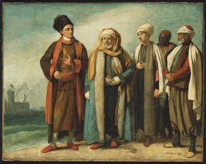 Benjamin West - The Ambassador from Tunis with His Attendants as He Appeared in England in 1781