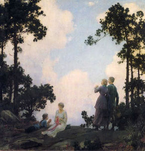 Charles Courtney Curran - Under The Pines