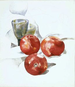Charles Demuth - Three Apples with Glass
