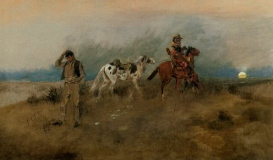  Oil Painting Replica A Horse Apiece by Charles Marion Russell (1864-1926, United States) | ArtsDot.com