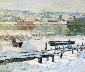 Ernest Lawson - River in Winter