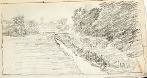 John Ottis Adams - Landscape with Canal