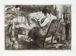 John Sloan - The Women-s Page, from the series New York City Life