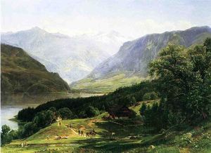 Thomas Worthington Whittredge - Travelers in the Swiss Alps