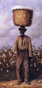 William Aiken Walker - Negro Man with Cotton Basket on Head