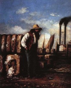 William Aiken Walker - White Man with Cotton Bales on Docks