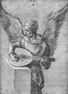 Albrecht Durer - Winged Man, in Idealistic Clothing, Playing a Lute
