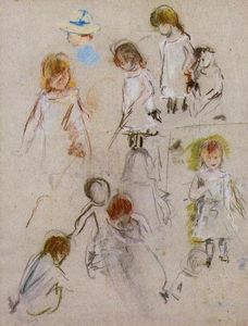 Berthe Morisot - Studies of a Little Girl