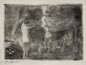 Camille Pissarro - Bather and Geese