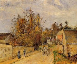 Camille Pissarro - The Stage on the Road from Ennery to l-Hermigate, Pontoise