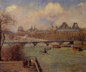 Camille Pissarro - View of the Seine from the Raised Terrace of the Pont-Neuf