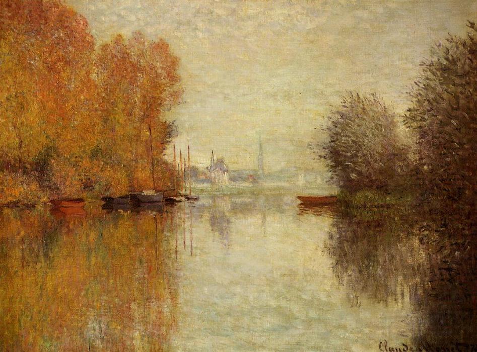  Paintings Reproductions Autumn on the Seine at Argenteuil, 1873 by Claude Monet (1840-1926, France) | ArtsDot.com