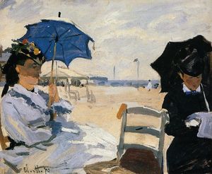 Claude Monet - The Beach at Trouville