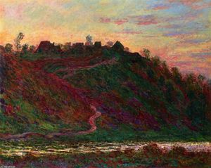 Claude Monet - The Village of La Roche-Blond, Sunset