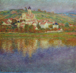 Claude Monet - Vetheuil, Pink Effect