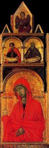 Duccio Di Buoninsegna - La Virgen y el niño con Santos, Profetas y Ángeles 2