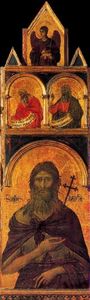 Duccio Di Buoninsegna - La Virgen y el niño con Santos, Profetas y Ángeles 3