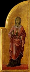 Duccio Di Buoninsegna - Tríptico de Londres. Santa Inés