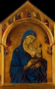 Duccio Di Buoninsegna - Tríptico de Londres. Virgen con el Niño