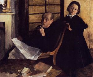 Edgar Degas - Henri De Gas and His Neice, Lucie Degas