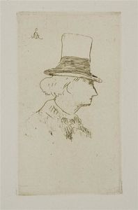 Edouard Manet - Baudelaire de profil en chapeau