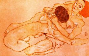 Egon Schiele - Two Girls (Lovers)