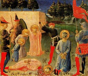Fra Angelico - La decapitación de Cosme y Damián 1